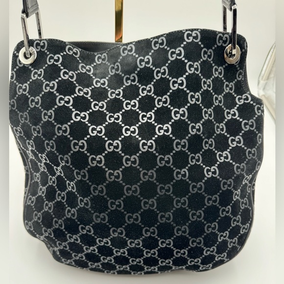 Gucci-Authentic-Guccisima Large Black Shoulder Bag Rare - Picture 9 of 16